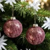 Weihnachtskugel 2er-Set PURPLE FLOCK Casablanca ø 10 cm