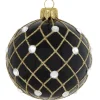 Weihnachtskugeln Glas Thura schwarz 8 cm