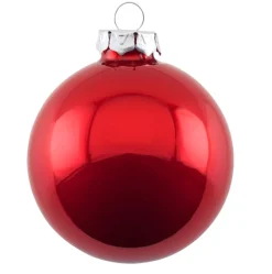 Weihnachtskugel OPAL GiftCompany uni rot ø 8 cm 6er Set