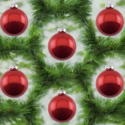 Weihnachtskugel OPAL GiftCompany uni rot ø 8 cm 6er Set
