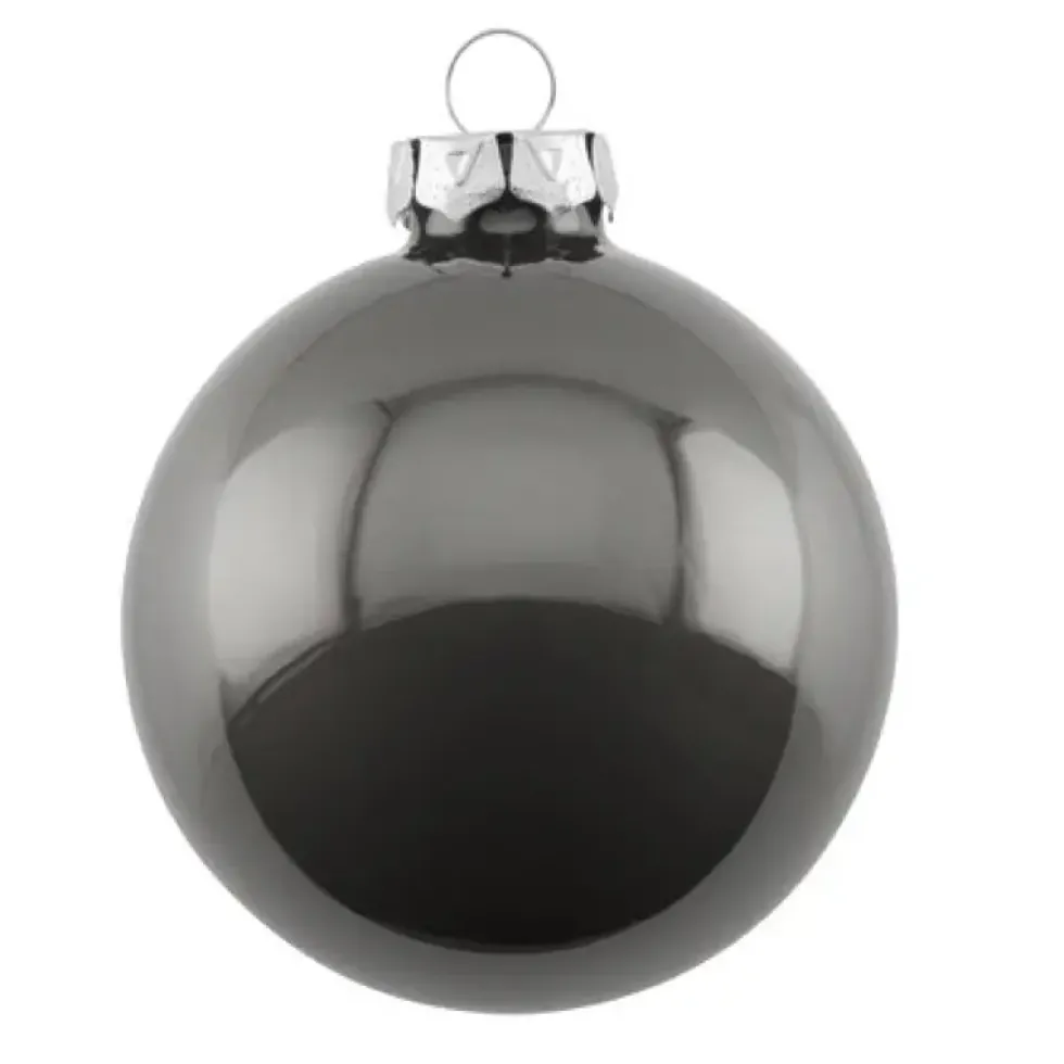 Weihnachtskugel Opal GiftCompany grau ø 8 cm 6er Set