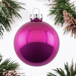 Weihnachtskugel Opal GiftCompany fuchsia ø 8 cm 6er Set