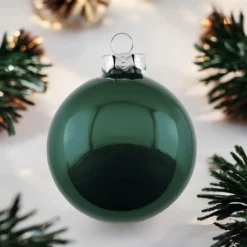 Weihnachtskugel Opal GiftCompany olive ø 8 cm 6er Set