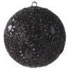 Weihnachtskugel OPIUM GiftCompany Blumenmuster, Perlen, schwarz ø 10 cm
