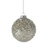 Weihnachtskugel SEOUL GiftCompany Glitzer silber ø 8 cm