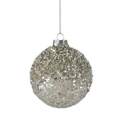 Weihnachtskugel SEOUL GiftCompany Glitzer silber ø 8 cm