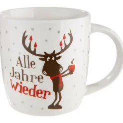 Weihnachtstasse Hannes mit Kerze Casablanca