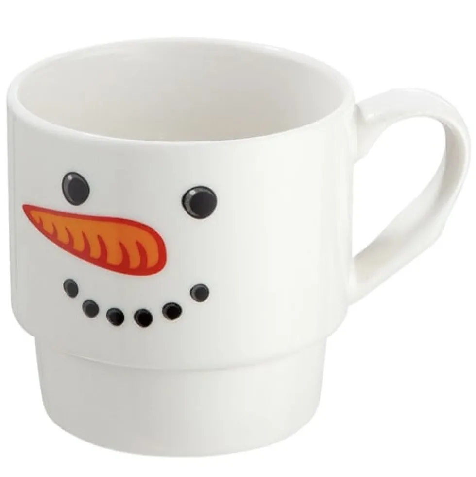 Weihnachtstasse Stapeltasse Schneemann 2er-Set Casablanca