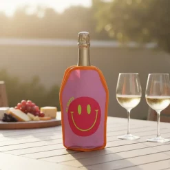 Weinkühler Kühlmanschette GiftCompany Be Happy Höhe 23 cm