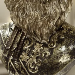 Werner Voß Dekofigur Büste Major Lion | Höhe 31 cm | Extravagante Löwenfigur Schwarz Gold