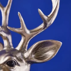 Werner Voß Weihnachtsdeko Hirschbüste mit Fliege silber blau