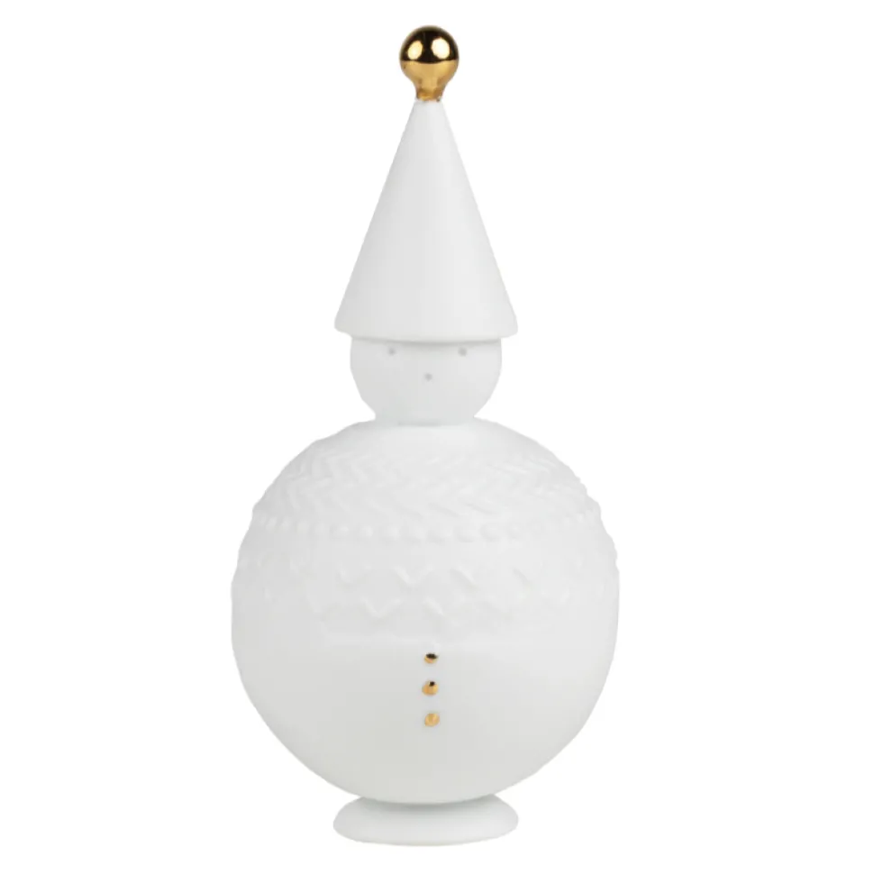 Wichtel Porzellan Deko Wintermärchen Räder Design Höhe 11 cm