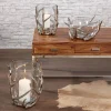Windlicht Glas Aldan Geweih Kaheku Höhe 38 cm