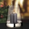 Windlicht Glas Bora silber Edzard Höhe 28 cm