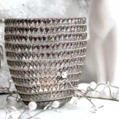 Windlicht Glas Drops Casablanca Höhe 13 cm