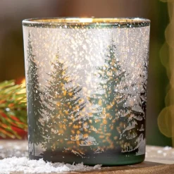 Windlicht Glas Tannenwald