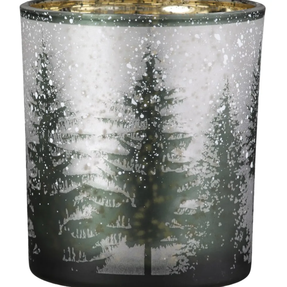 Windlicht Glas Tannenwald
