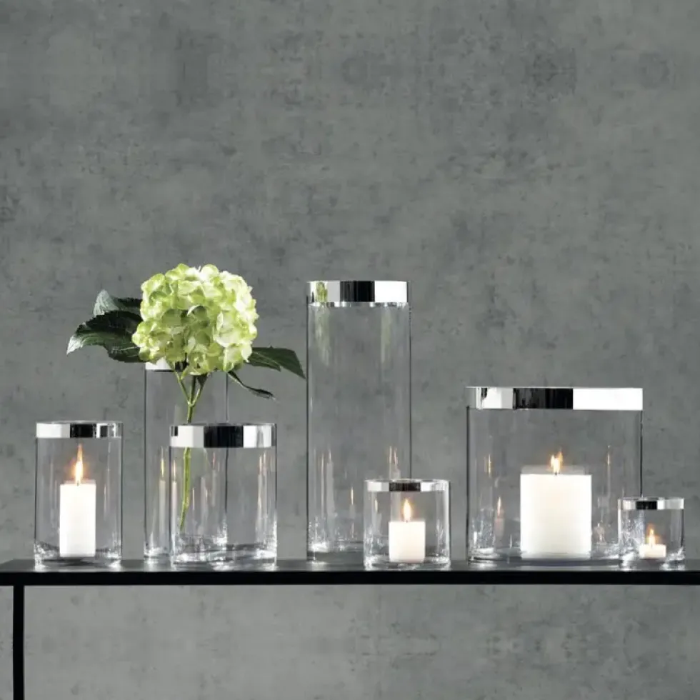 Windlicht Glas Trenton klar Kaheku H 40 cm