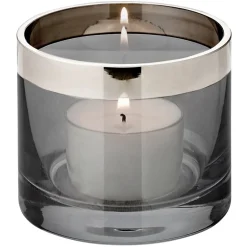 Windlicht Glas Zeus mit Platinrand Edzard