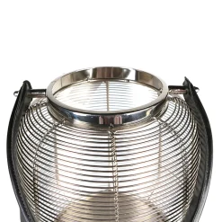 Windlicht Laterne Cage Casablanca mit Lederhenkel Höhe 27 cm