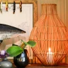 Windlicht Laterne Rattan Boathouse GiftCompany Höhe 51 cm