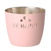 Windlicht Madras Be Happy GiftCompany blush