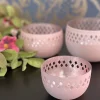 Windlicht Madras 3er Set GiftCompany rosa gold