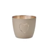 Windlicht Madras Herz GiftCompany sandstone