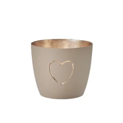 Windlicht Madras Herz GiftCompany sandstone