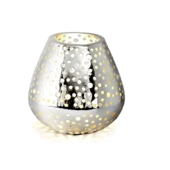 Windlicht Metall Debora Edzard vernickelt