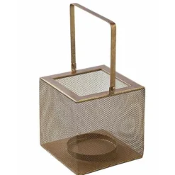 Windlicht Metall Laterne gold