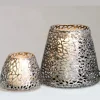 Windlicht Metall silber Purley