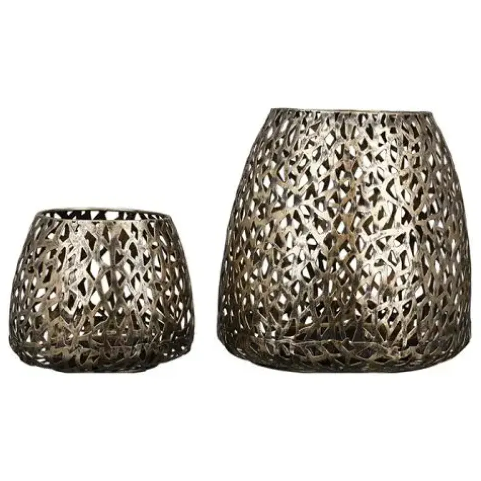 Windlicht Metall Tischlicht Deko Purley antikgold