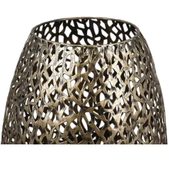 Windlicht Metall Tischlicht Purley Deko antikgold Höhe 46 cm