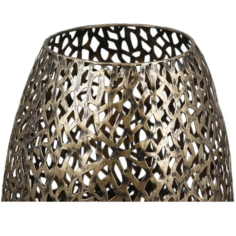 Windlicht Metall Tischlicht Purley Deko antikgold Höhe 46 cm