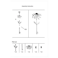 Windrad Garten FLOWERS Höhe 118 cm