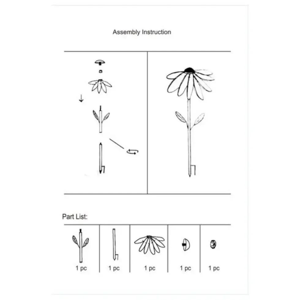 Windrad Garten FLOWERS Höhe 118 cm