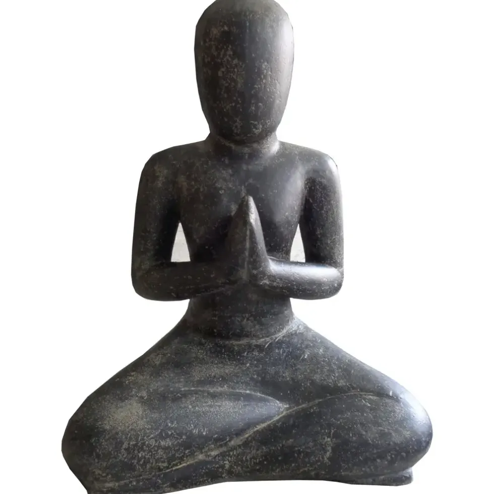 Yoga Garten Statue Riya anthrazit Höhe 80 cm
