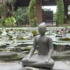 Yoga Garten Statue Sanya anthrazit Höhe 80 cm