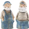 Zaunhocker Keramik Pfostenhocker 2er Set Seemann Albert und Jakob
